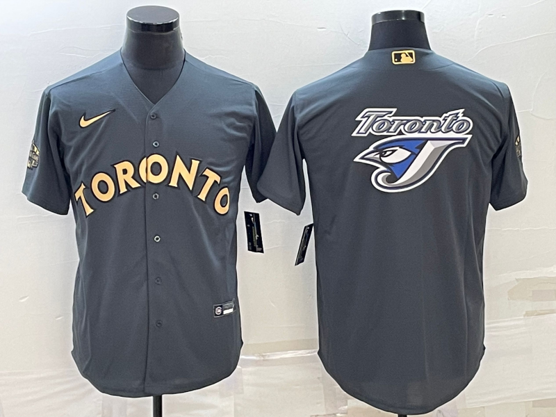 Men's Toronto Blue Jays1 Gray Replica Player Jersey