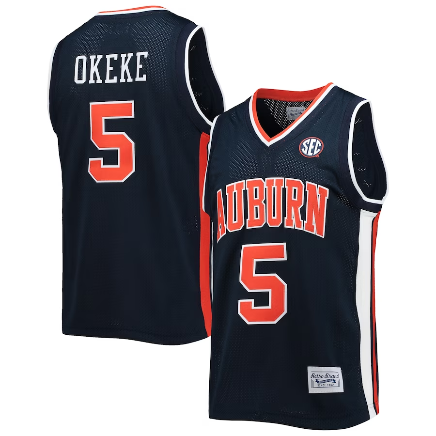 Men's Auburn Tigers Chuma Okeke Navy Player Game Jersey