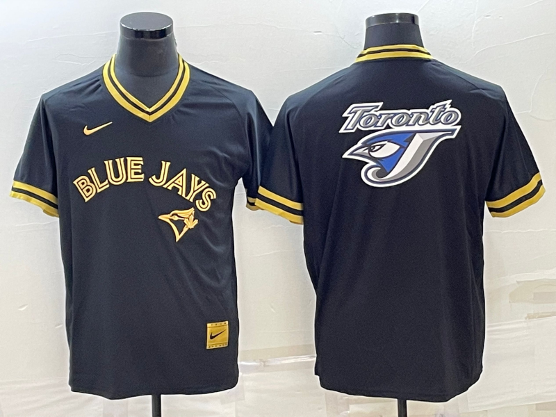 Men's Toronto Blue Jays1 Black Replica Player Jersey