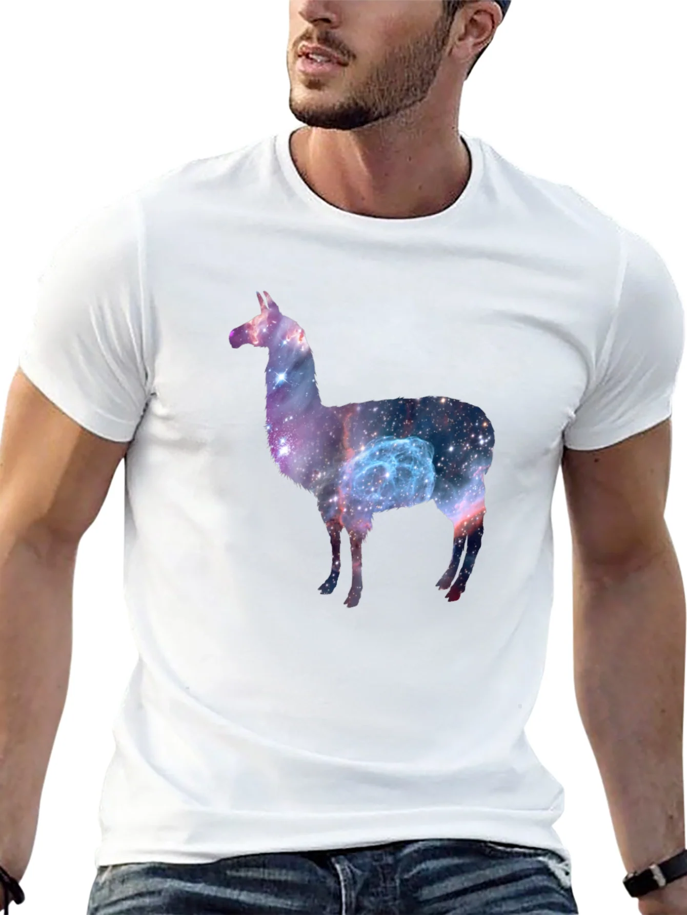 Galaxy Llama Tee - Cosmic Style!