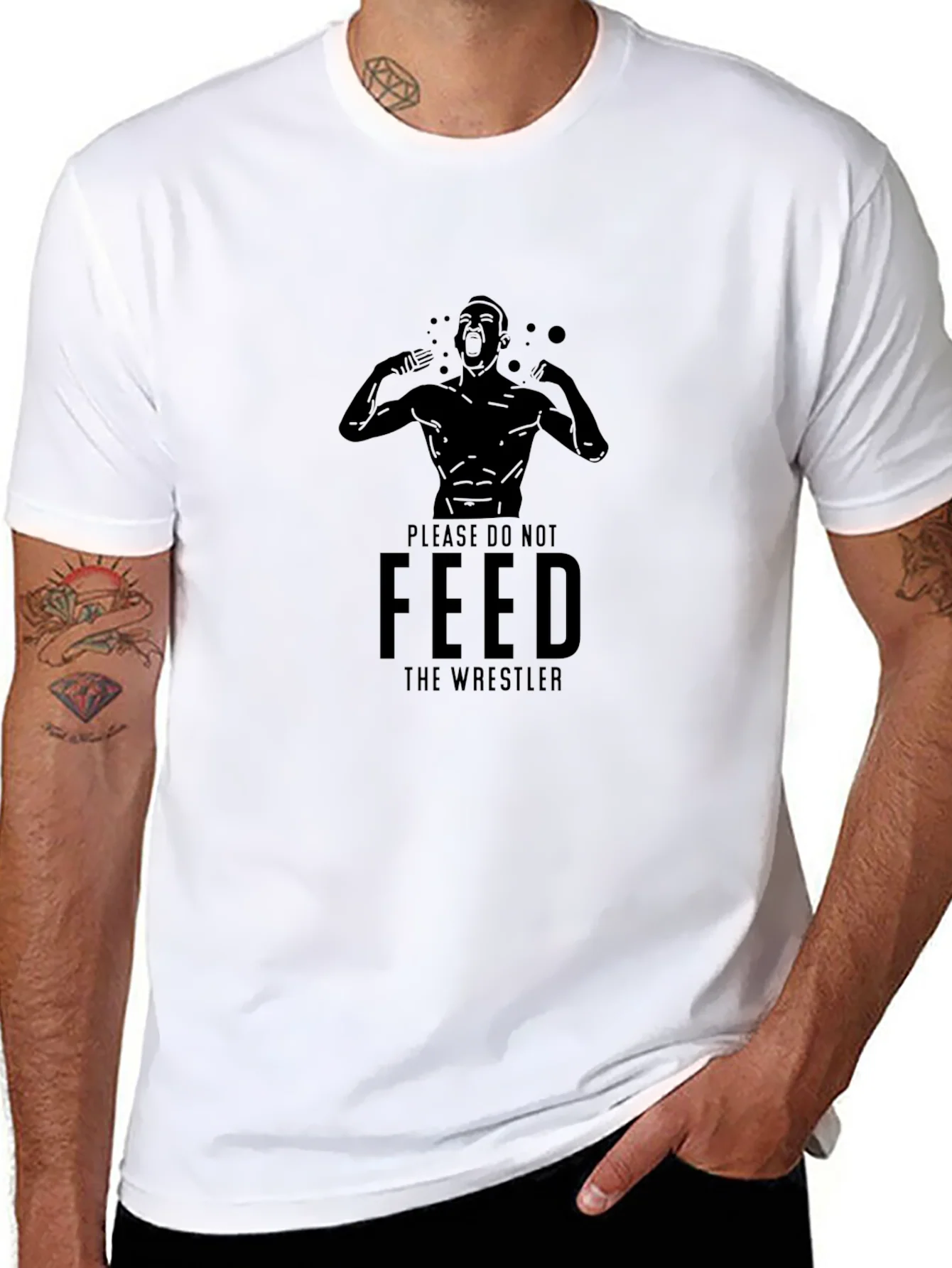 Please Do Not Feed the Wrestler Graphic Tee