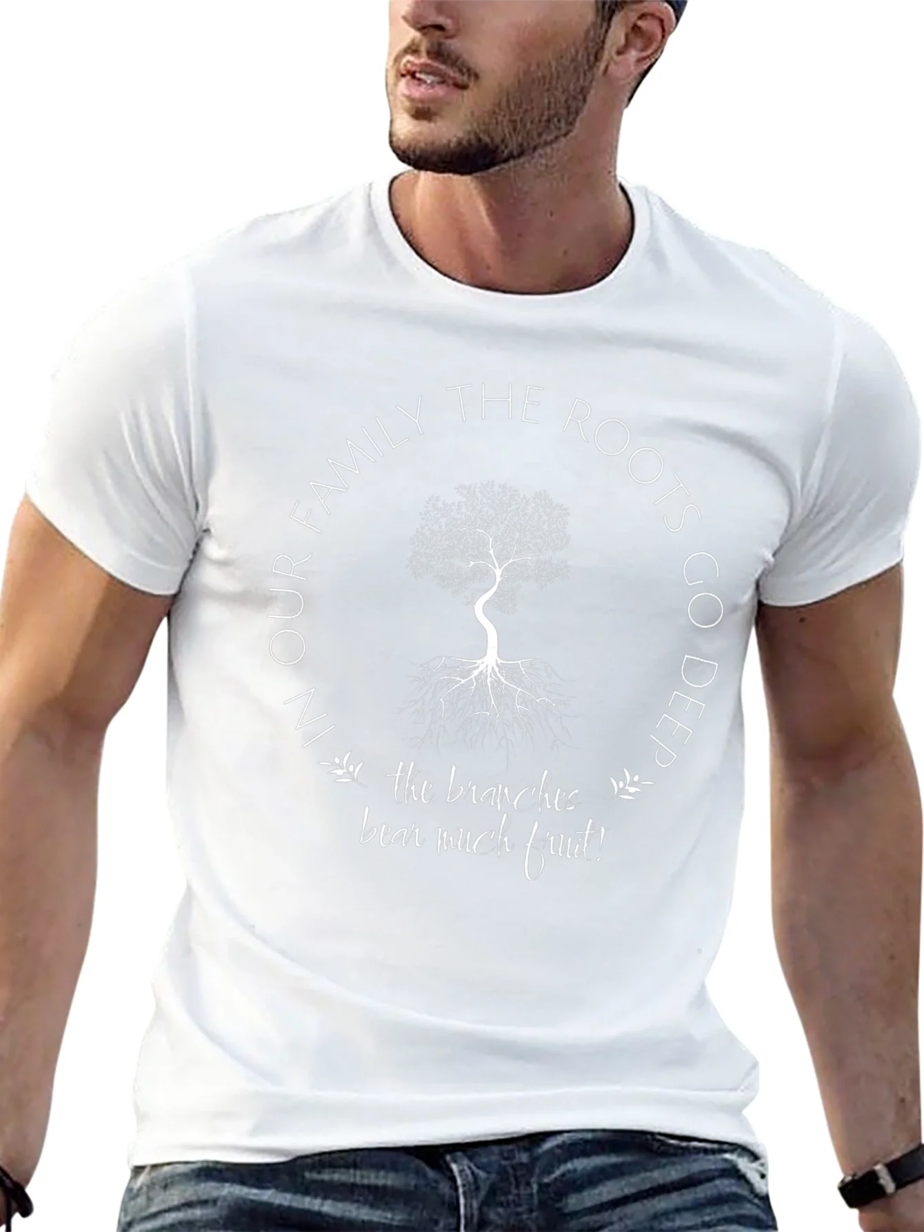 Family Roots Tree Graphic T-Shirt - Deeply Rooted Design
