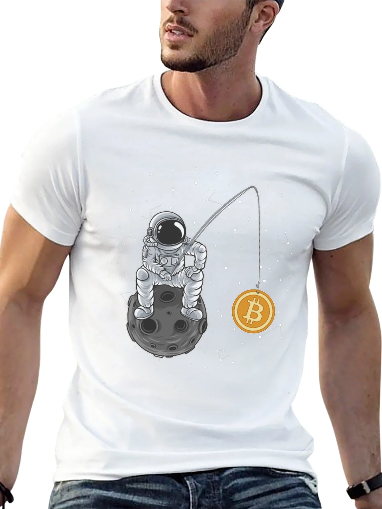Bitcoin Astronaut Graphic T-Shirt - Black