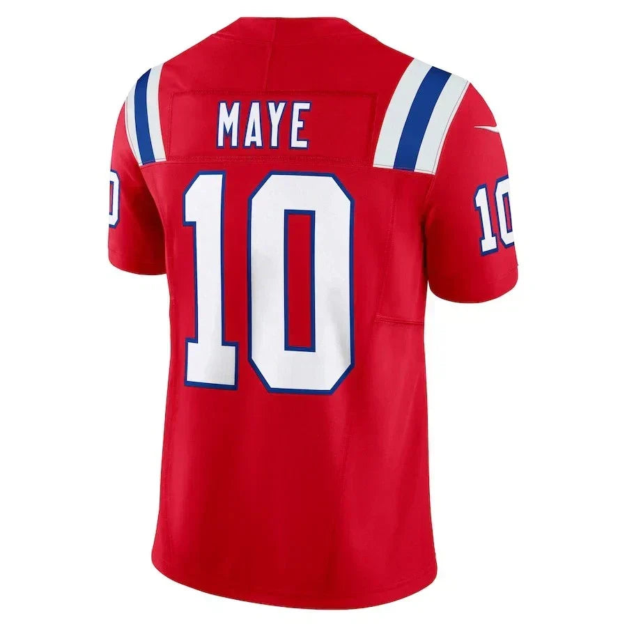 New England Patriots Drake Maye #10 Red 2025 F.U.S.E. NFL Limited Jersey