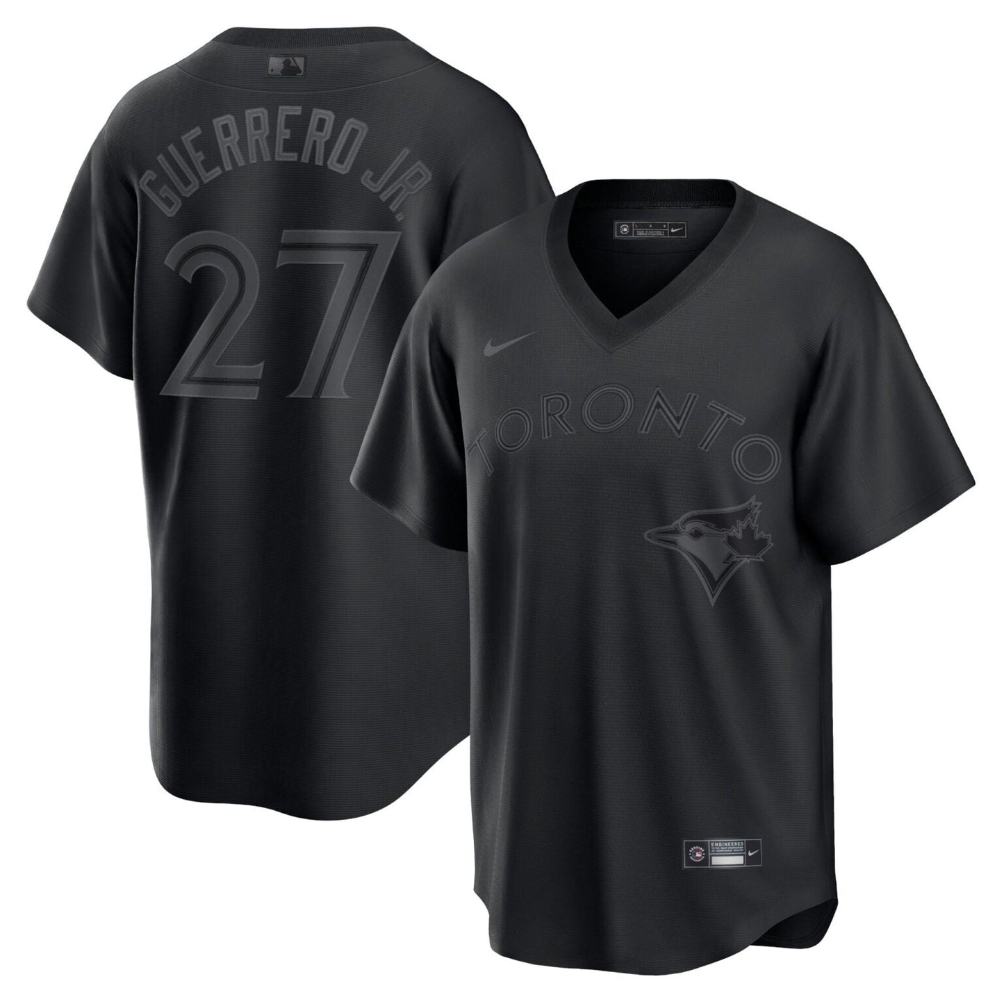 Vladimir Guerrero Jr Toronto Blue Jays Pitch Black Jersey Black