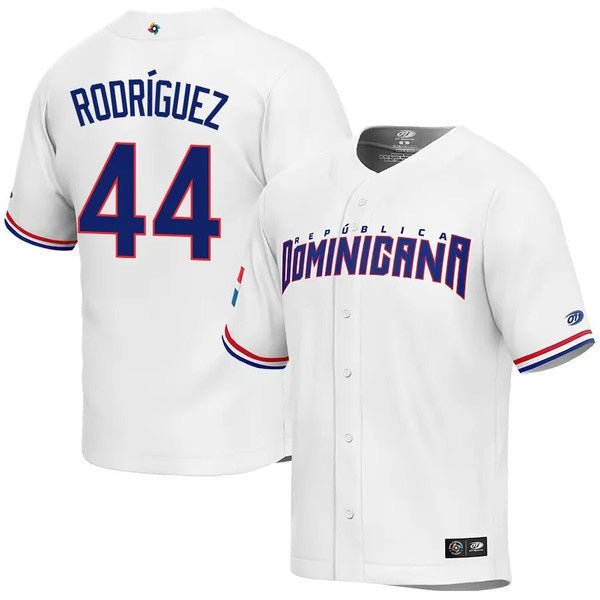Julio Rodrguez Dominican Baseball Seattle Mariners World Baseball Classic Jersey White