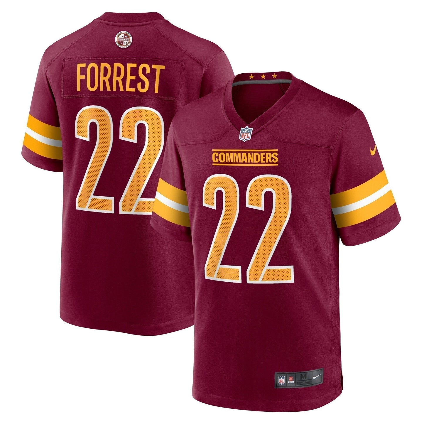 Darrick Forrest Washington Commanders  Game   Jersey - Burgundy