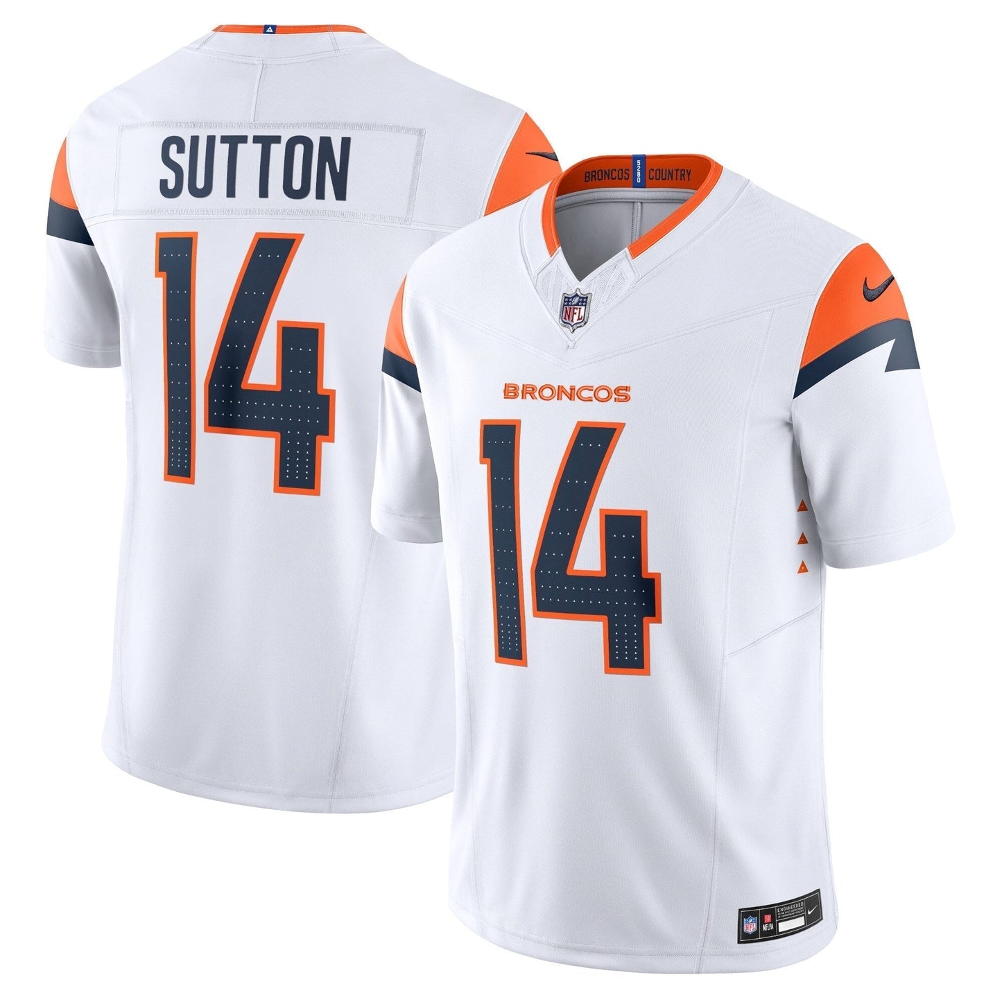 Courtland Sutton Denver Broncos  Mile High Collection Vapor F.U.S.E. Limited Jersey - White