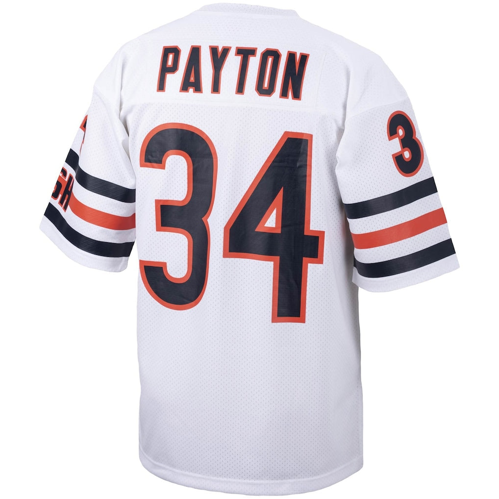 C.Bears #34 Walter Payton  White Big & Tall 1985 Retired Player Replica Jersey