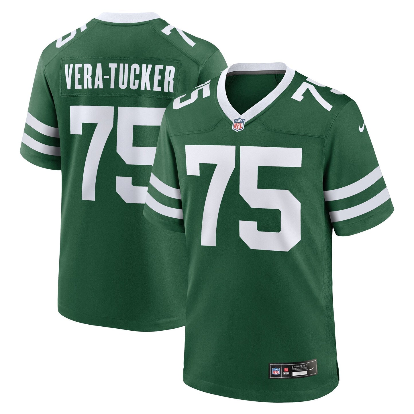 Alijah Vera-Tucker New York Jets  Team Game Jersey - Legacy Green