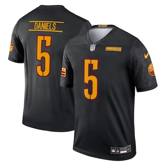Washington Commanders Jayden Daniels  Carbon Black Fashion Jersey
