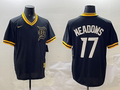 Men's Detroit Tigers Austin Meadows #17 Black Replica Player Jersey