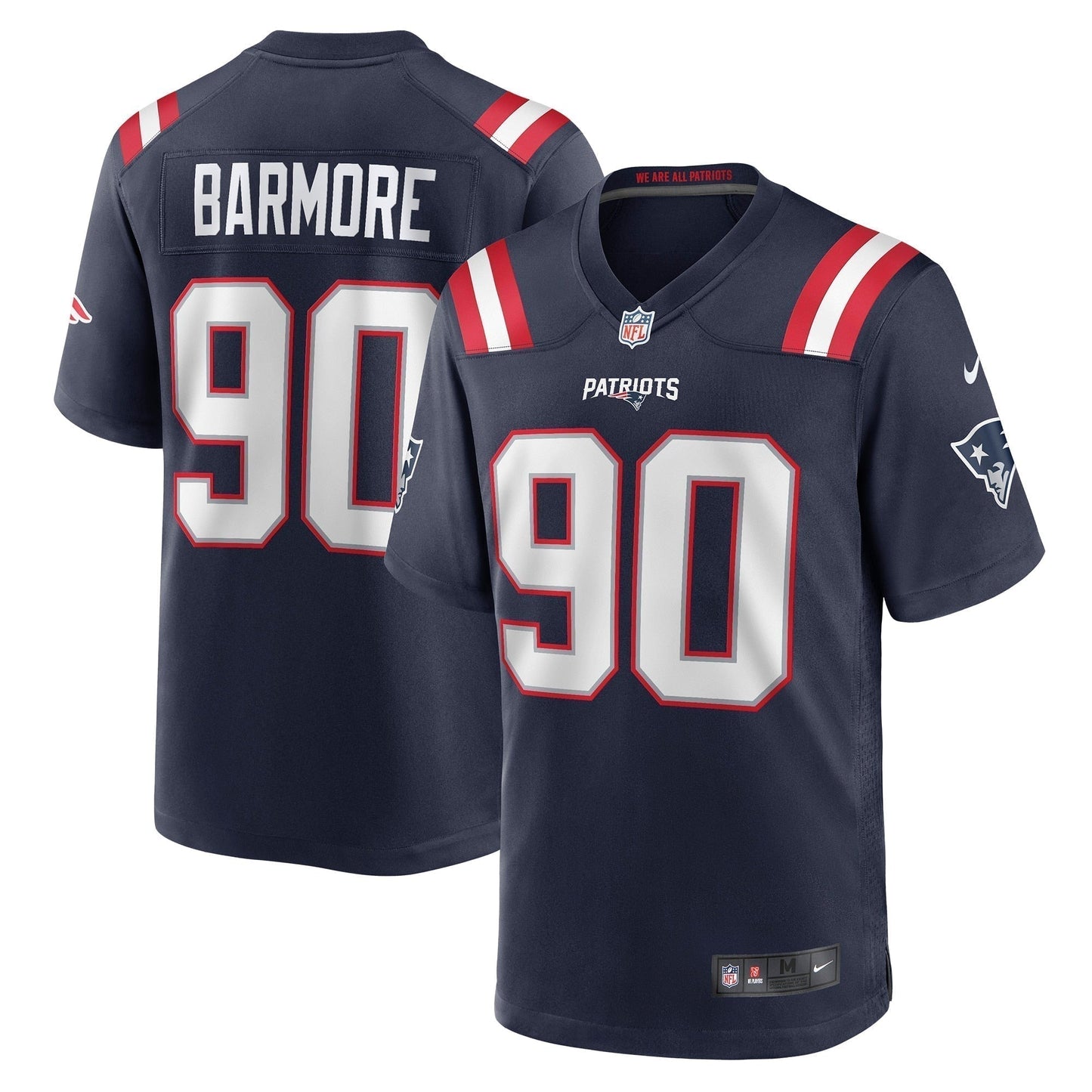 Christian Barmore New England Patriots    Game Jersey - Navy