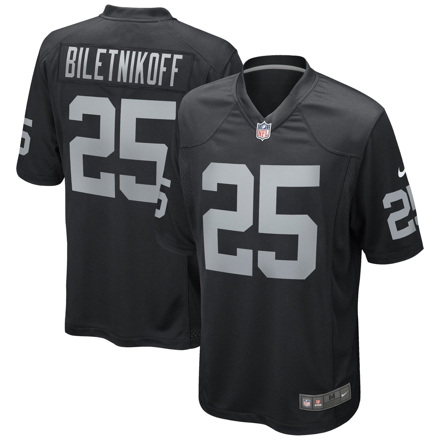 Fred Biletnikoff Las Vegas Raiders  Game Retired   Jersey - Black
