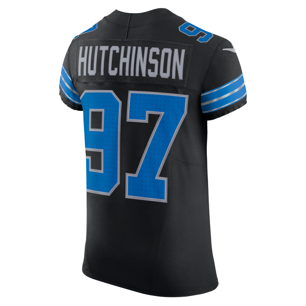 D.Lions #97 Aidan Hutchinson Black Alternate Vapor F.U.S.E. Elite Jersey