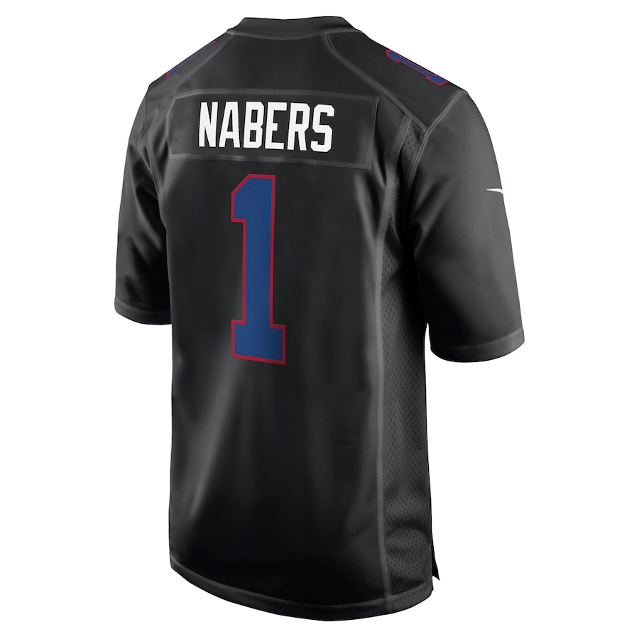 Men's New York Giants Malik Nabers  Carbon Black Fashion Jersey