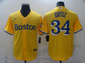 Men's Boston Red Sox David Ortiz Yellow Replica Baseball Jersey