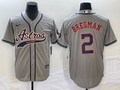 Men's Houston Astros Alex Bregman Gray Replica Jersey Joint Edition