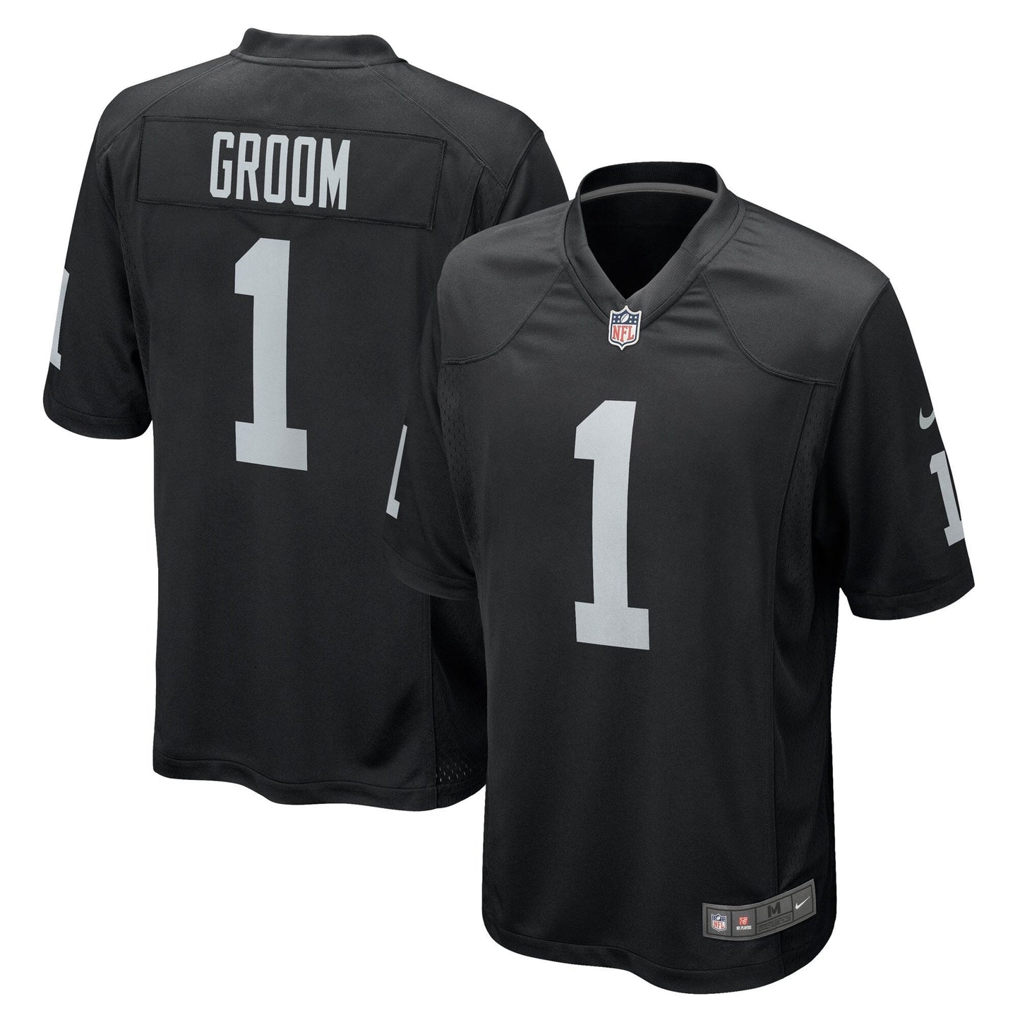 Number 1 Groom Las Vegas Raiders  Game Jersey - Black