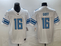 Men's Detroit Lions Jared Goff White Player Game Jersey