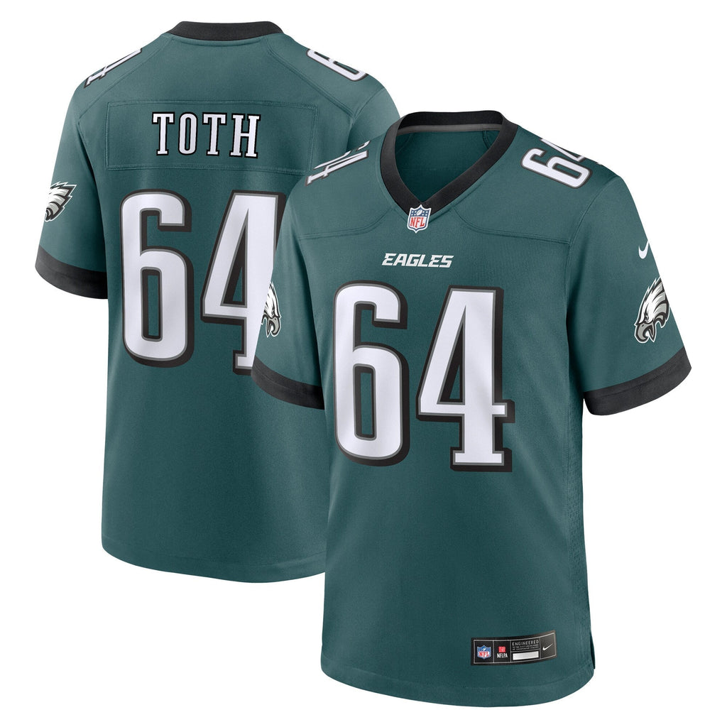 Brett Toth Philadelphia Eagles   Game Jersey - Midnight Green