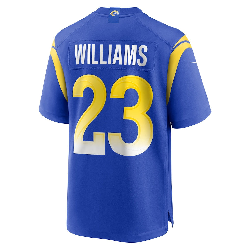 LA.Rams #23 Kyren Williams Royal Game Player Jersey