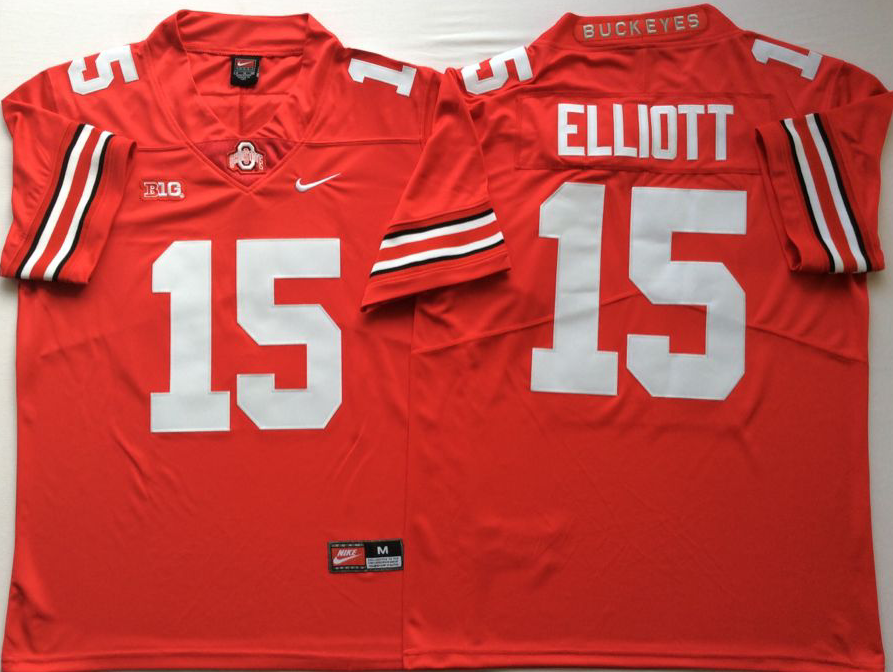 Men's Ohio State Buckeyes Ezekiel Elliott Scarlet Player Game Jersey