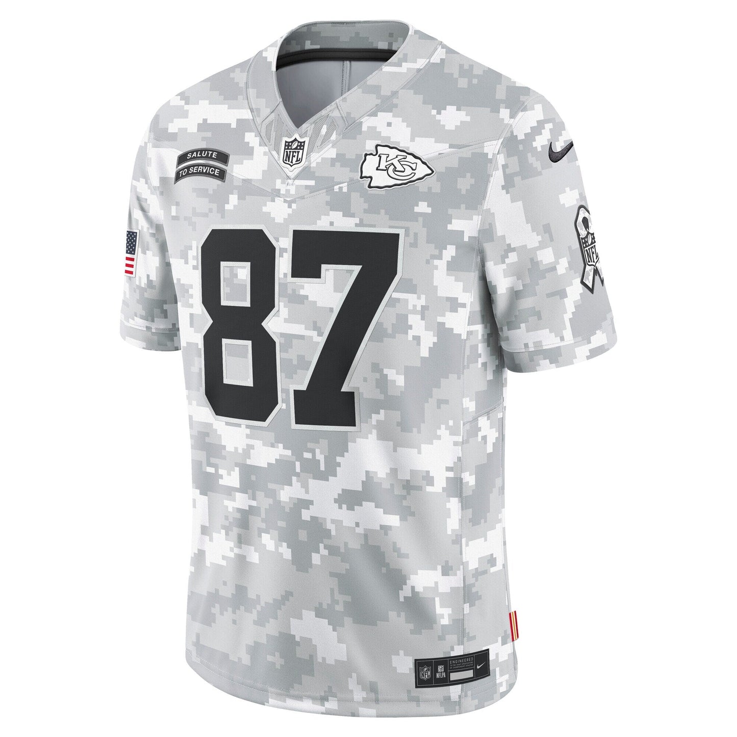 Travis Kelce Kansas City Chiefs  2024 Salute to Service Limited Jersey - Arctic Camo
