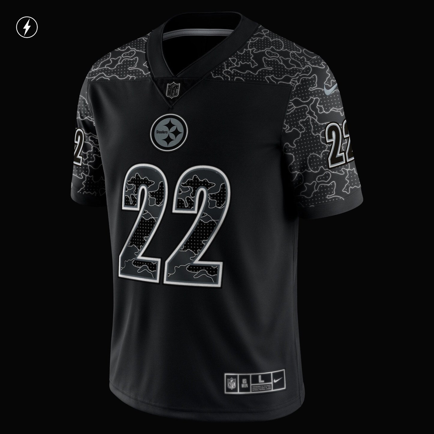 Najee Harris Pittsburgh Steelers  RFLCTV Limited Jersey - Black
