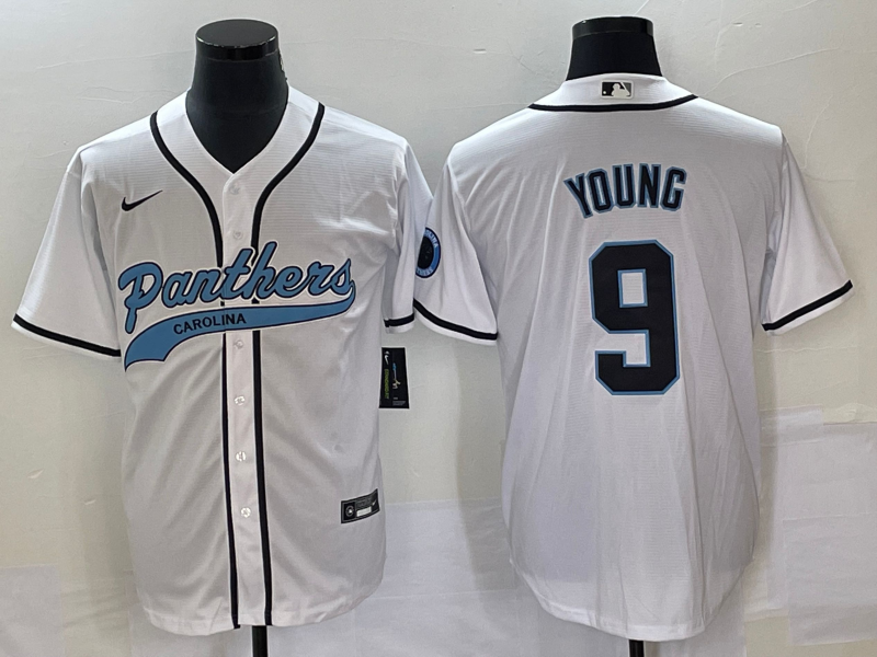 Men's Carolina Panthers Bryce Young White Game Jersey Joint Edition