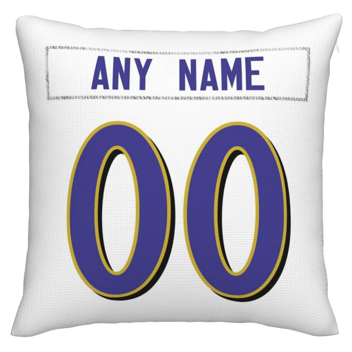 Custom B.Ravens Pillow Purple Football Team Decorative Throw Pillow Case Print Personalized Football Style Fans Letters & Number Birthday Gift Football Pillows