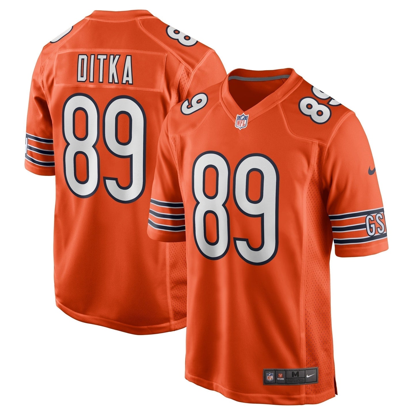 Mike Ditka Chicago Bears  Retired   Jersey - Orange