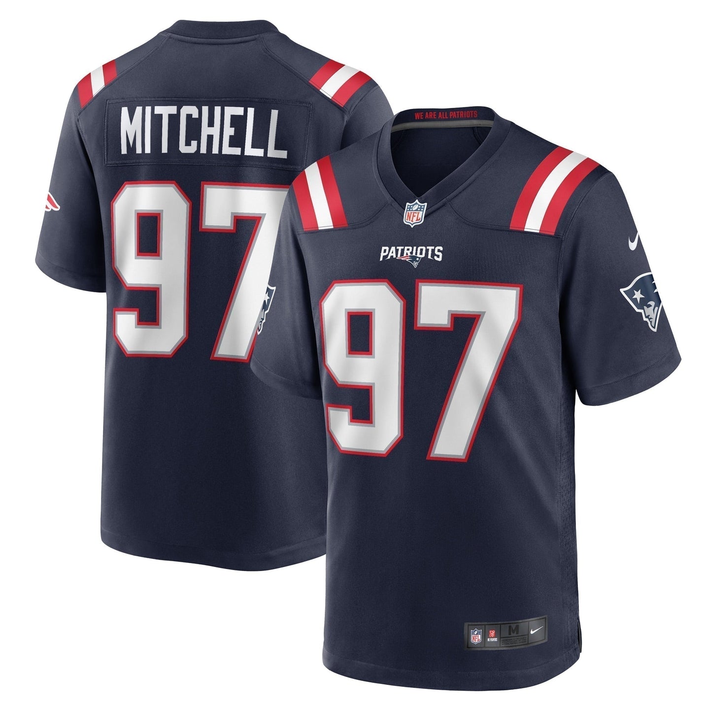 DaMarcus Mitchell New England Patriots  Game   Jersey - Navy