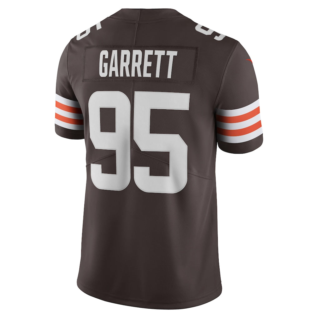 C.Browns #95 Myles Garrett Brown Vapor Limited Jersey