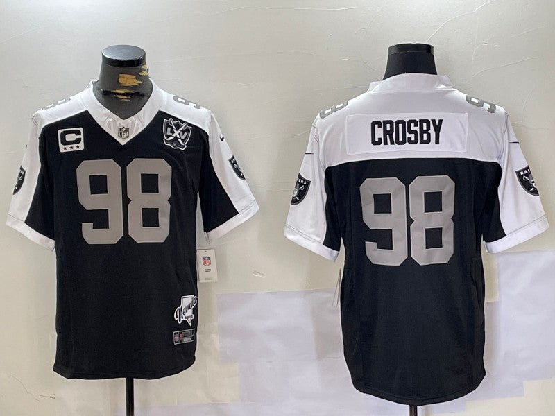 Men's Las Vegas Raiders Maxx Crosby Black Game Team Jersey