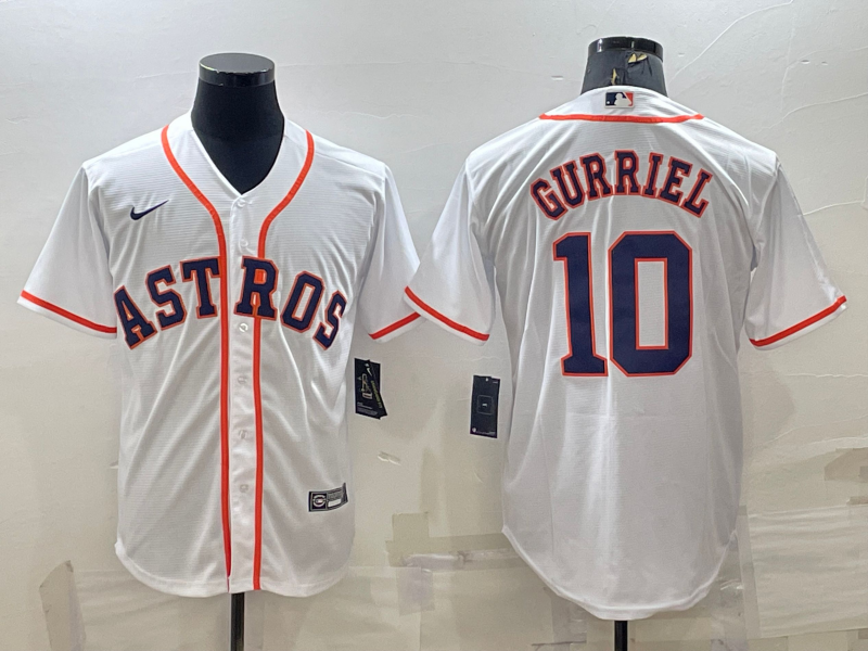 Men's Houston Astros Yuli Gurriel White Home Replica Player Jersey