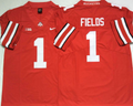 Men's Ohio State Buckeyes Justin Fields Scarlet Player Game Jersey
