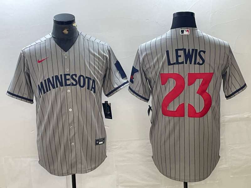 Men's Minnesota Twins Royce Lewis Gray Road Replica Team Jersey