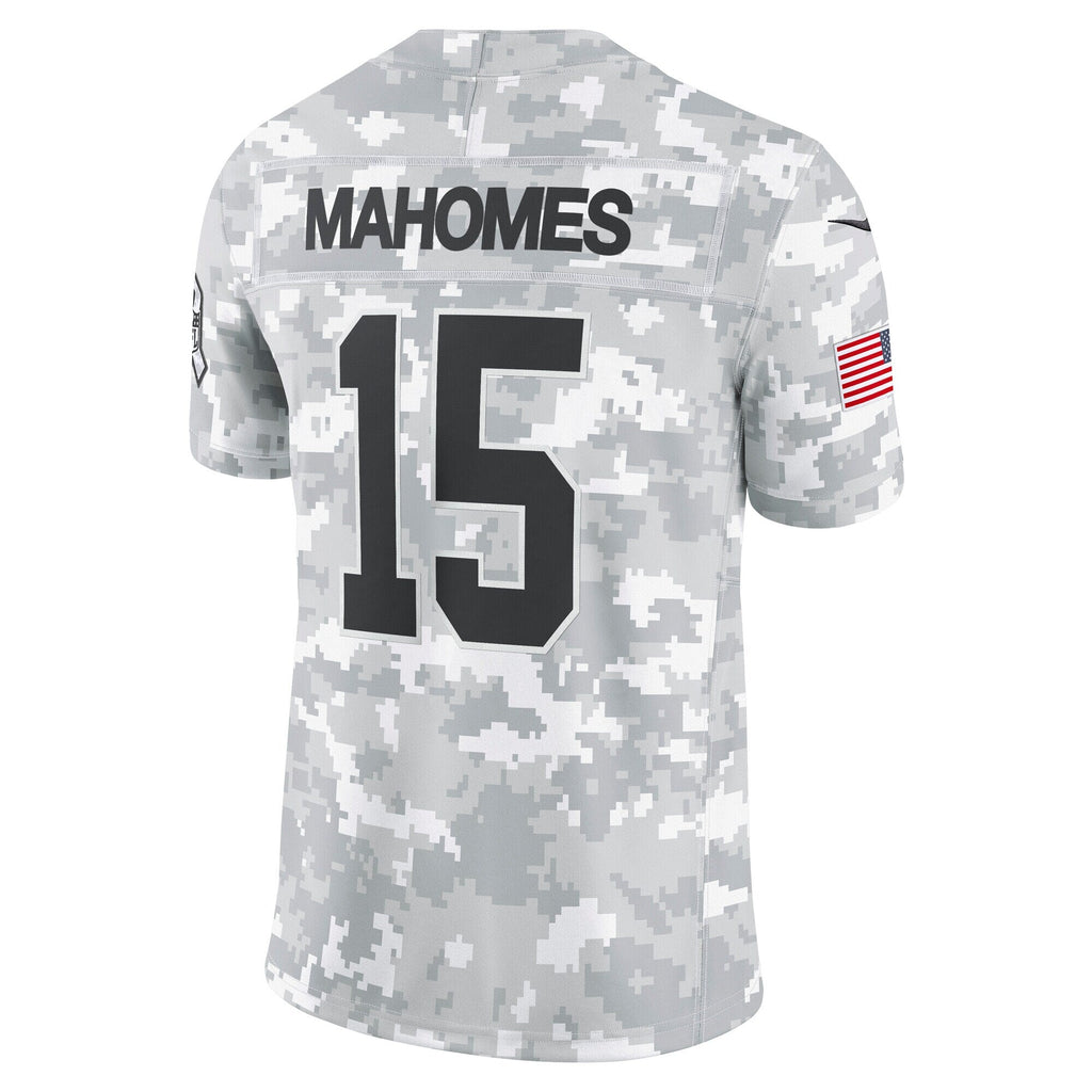 Patrick Mahomes Kansas City Chiefs  2024 Salute to Service Limited Jersey - Arctic Camo
