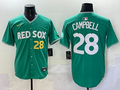 Men's Boston Red Sox Kristian Campbell Green 2025 City Connect Replica Player Jersey