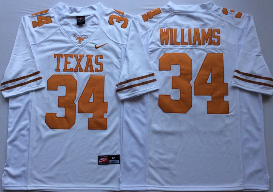 Men's Texas Longhorns Ricky Williams White Replica Team Jersey