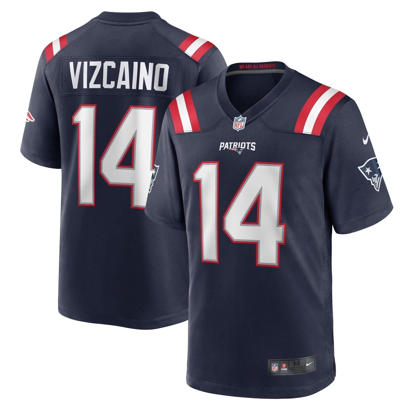 Tristan Vizcaino New England Patriots  Home Game   Jersey - Navy