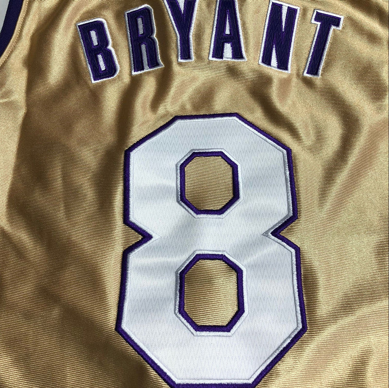 Kobe Bryant 2020 Hall of Fame Gold Fully Embroidered 8# Jersey