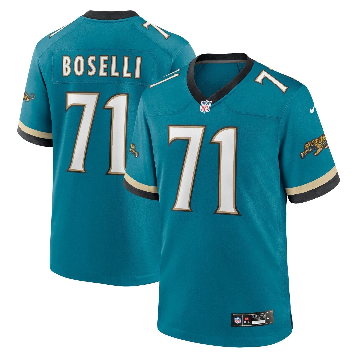 Tony Boselli Jacksonville Jaguars  Prowler Throwback Retired   Game Jersey - Teal