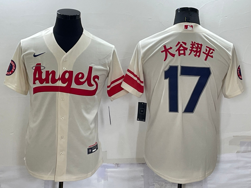 Men's Los Angeles Angels Shohei Ohtani Cream City Connect Replica Team Jersey