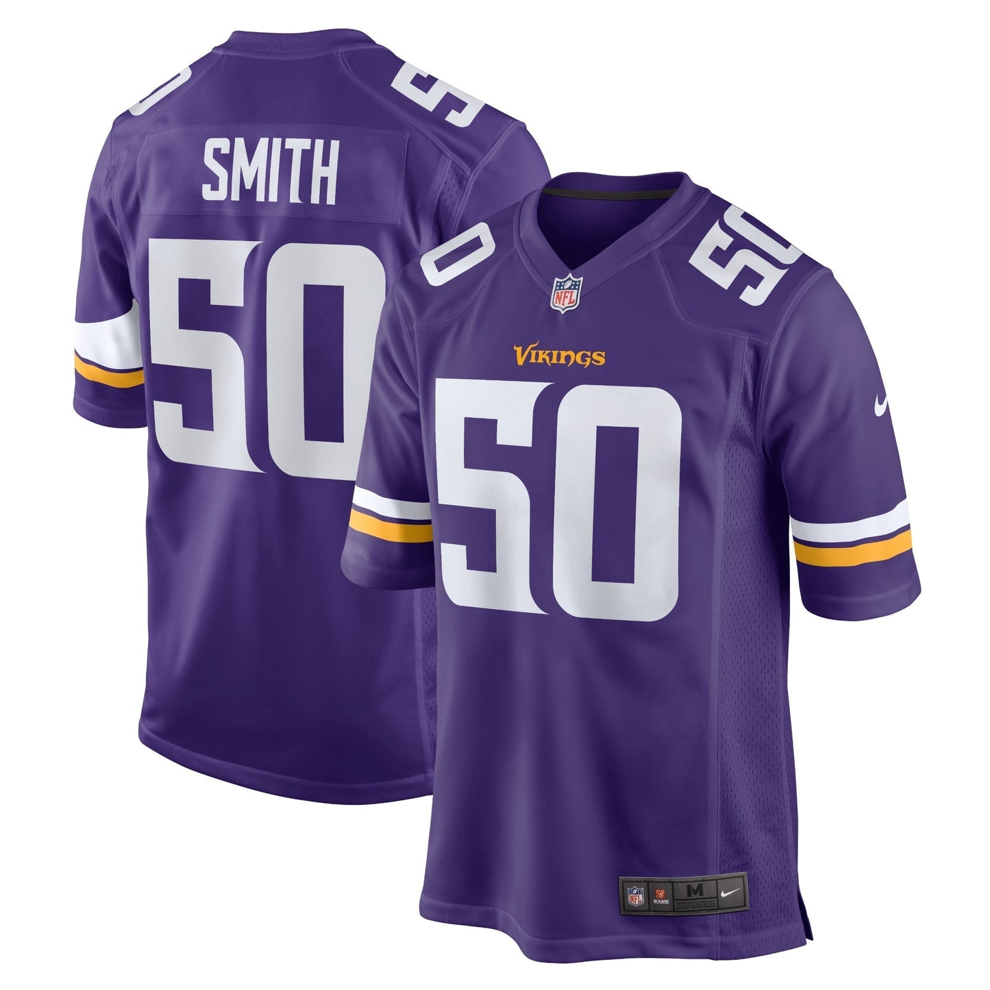 TJ Smith Minnesota Vikings  Home Game   Jersey - Purple