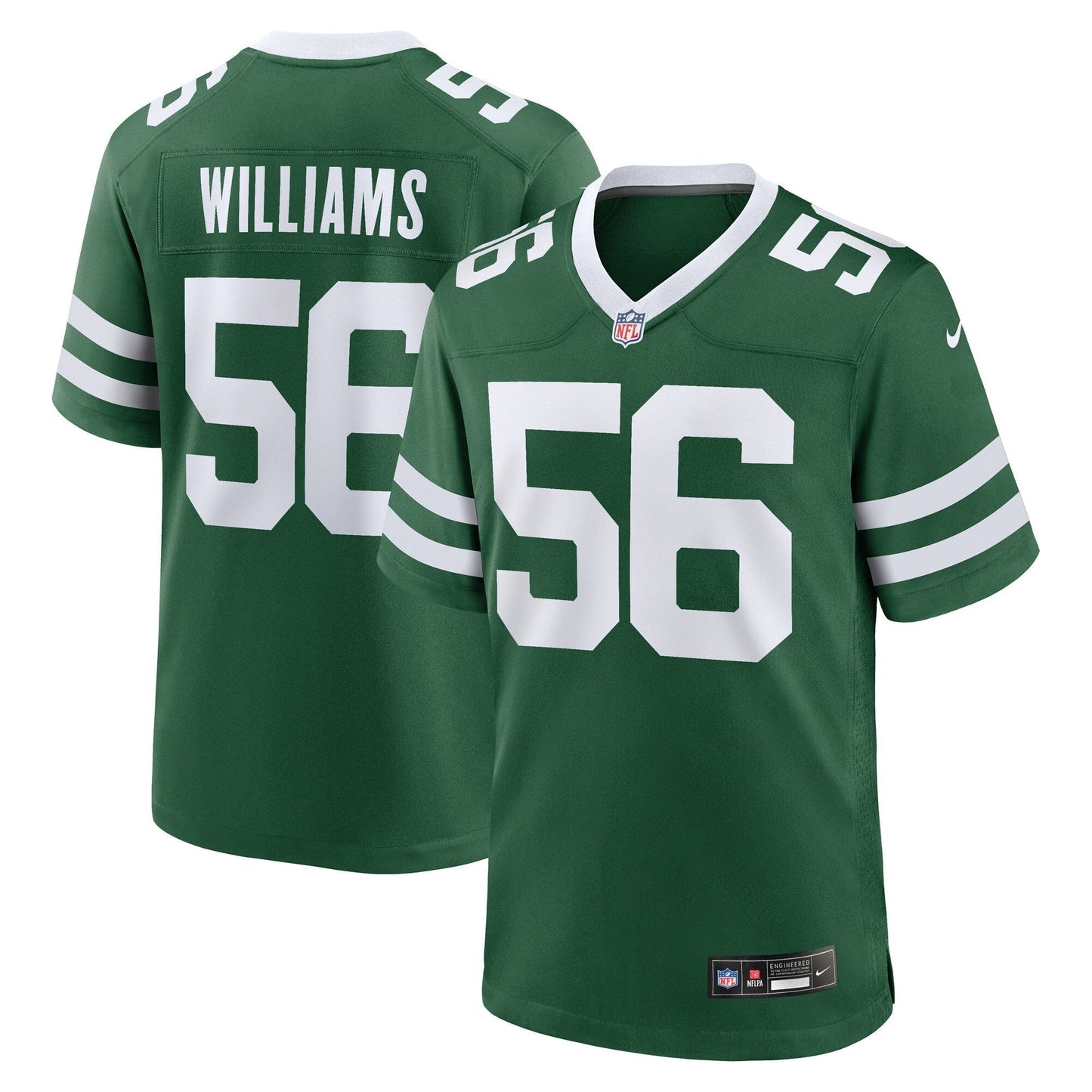 Quincy Williams New York Jets   Game   Jersey  Legacy Green