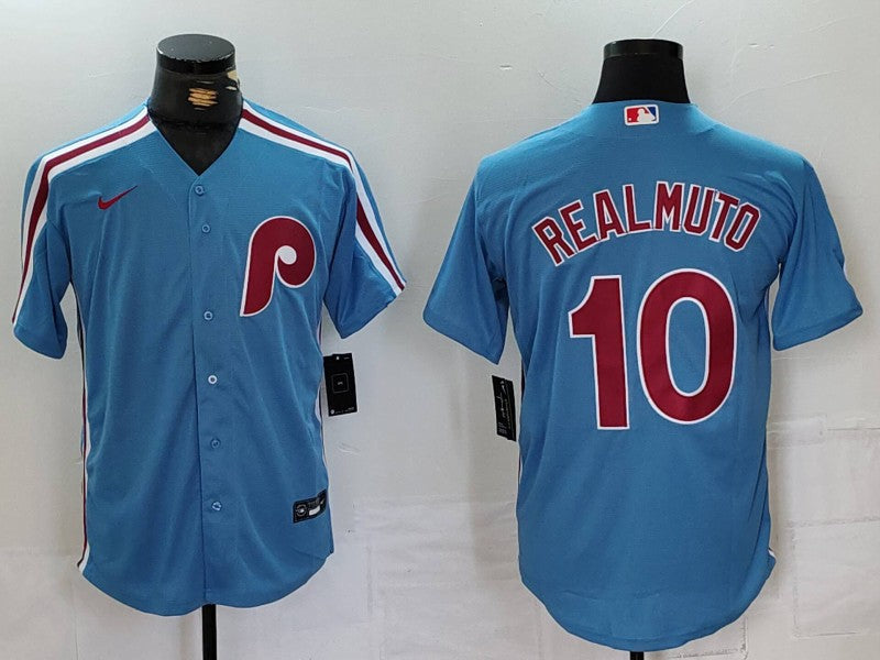 Men's Philadelphia Phillies J.T. Realmuto Light Blue Alternate Limited Jersey