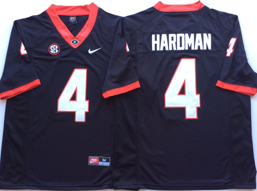 Men's Georgia Bulldogs Mecole Hardman Jr. Black Player Game Jersey
