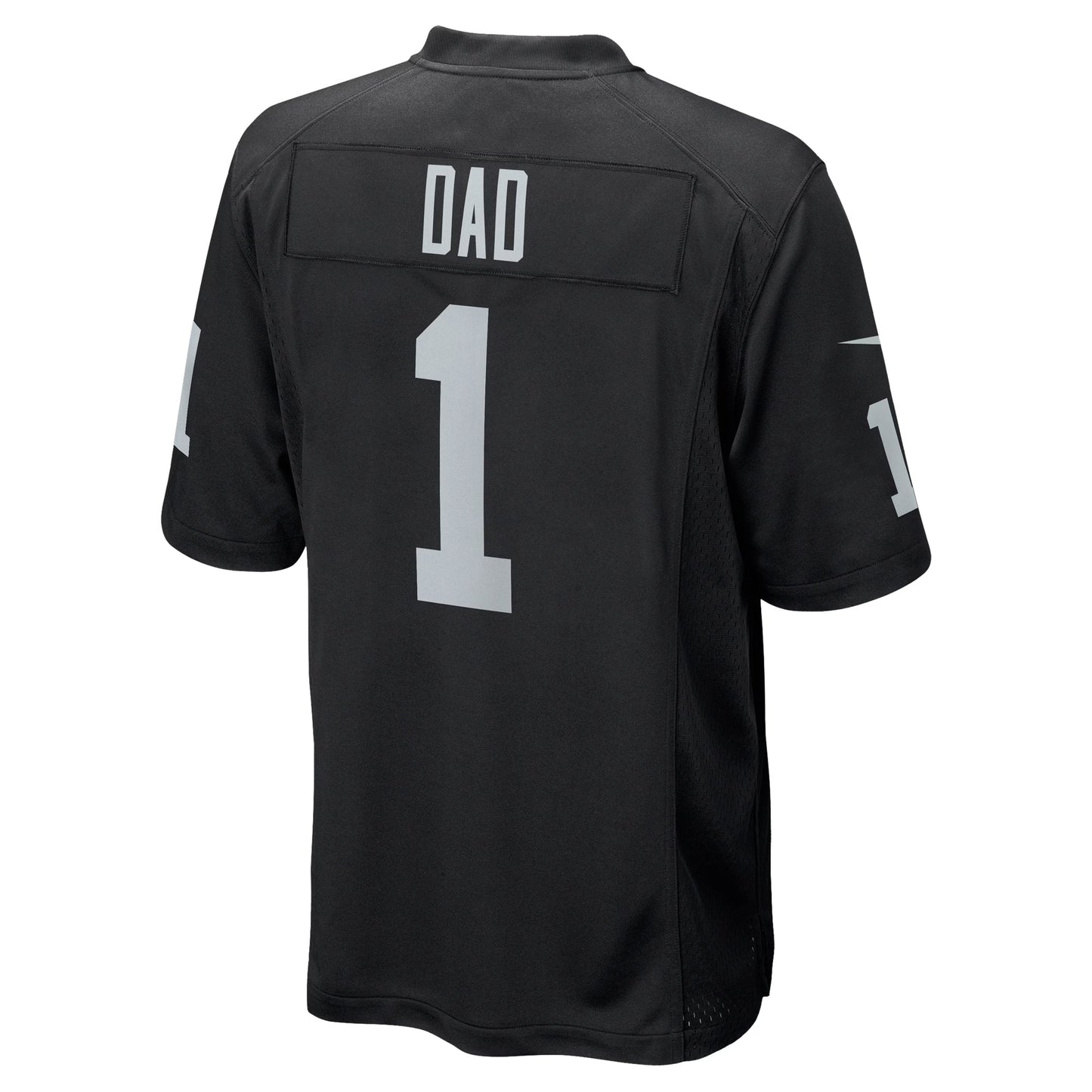 Las Vegas Raiders Number 1 Dad Black Game Jersey